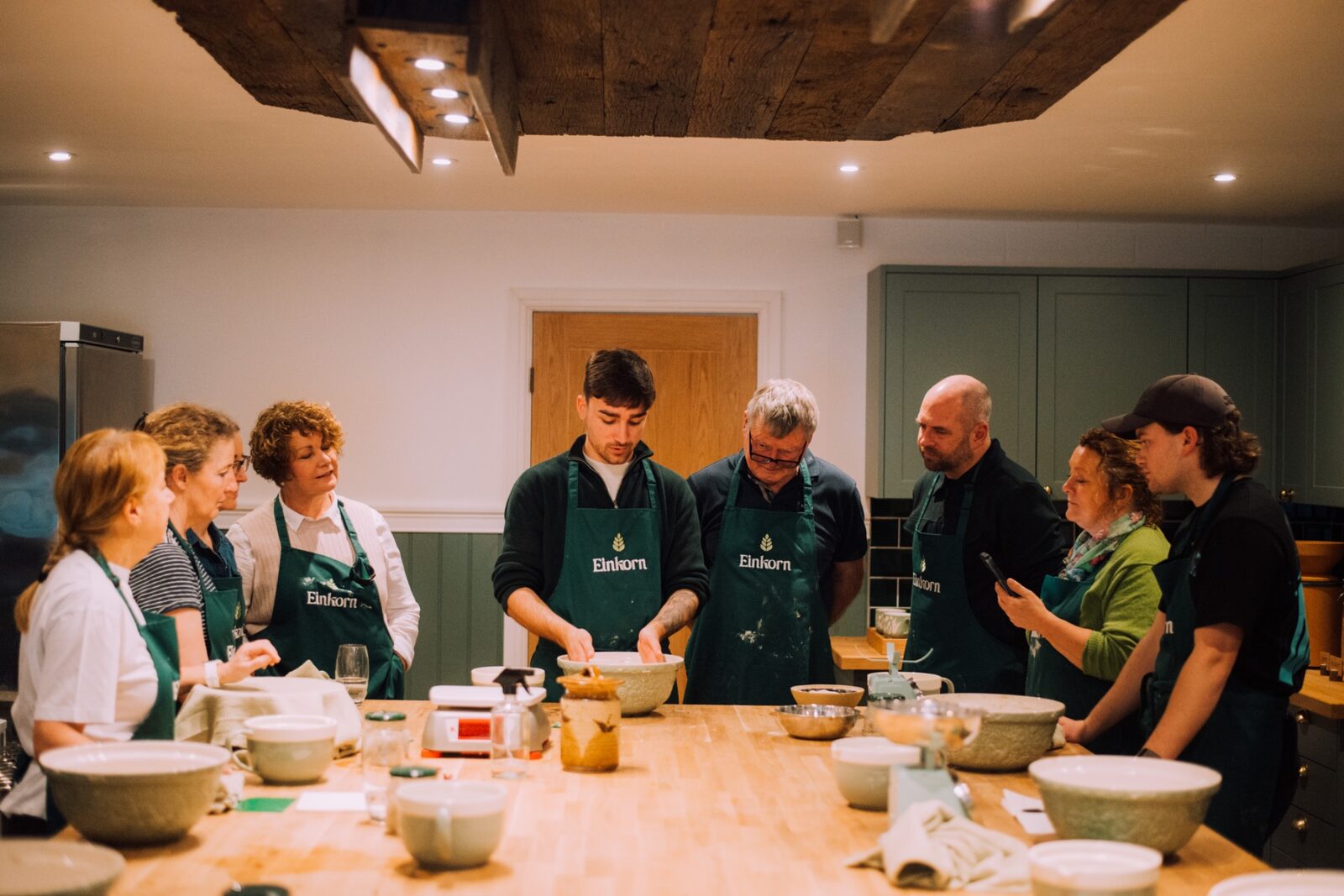 A group taking part in an Einkorn masterclass